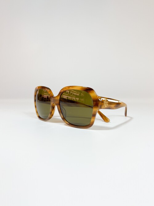 Tory Burch Kira Square Sunglasses - Honey Wood